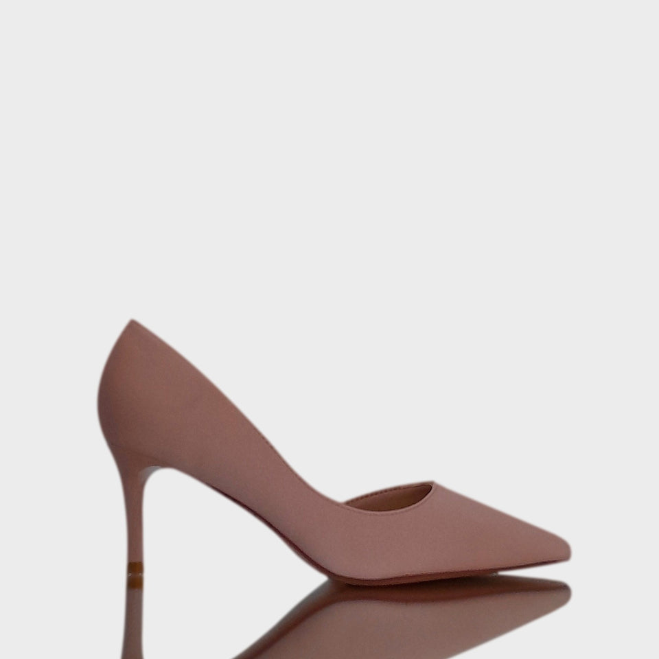 La chica de los stilettos Stilettos Ava 15 Rose en Neoprene Rosa con Taco Acrílico al Tono de 7 cm