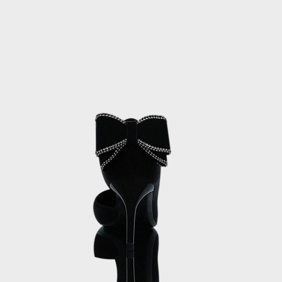 La chica de los stilettos Vista de Talón y Taco de Stilettos Vivien 15 Black en Material Sintético Negro con Moño en el Talón y Taco Acrílico al tono de 7 cm