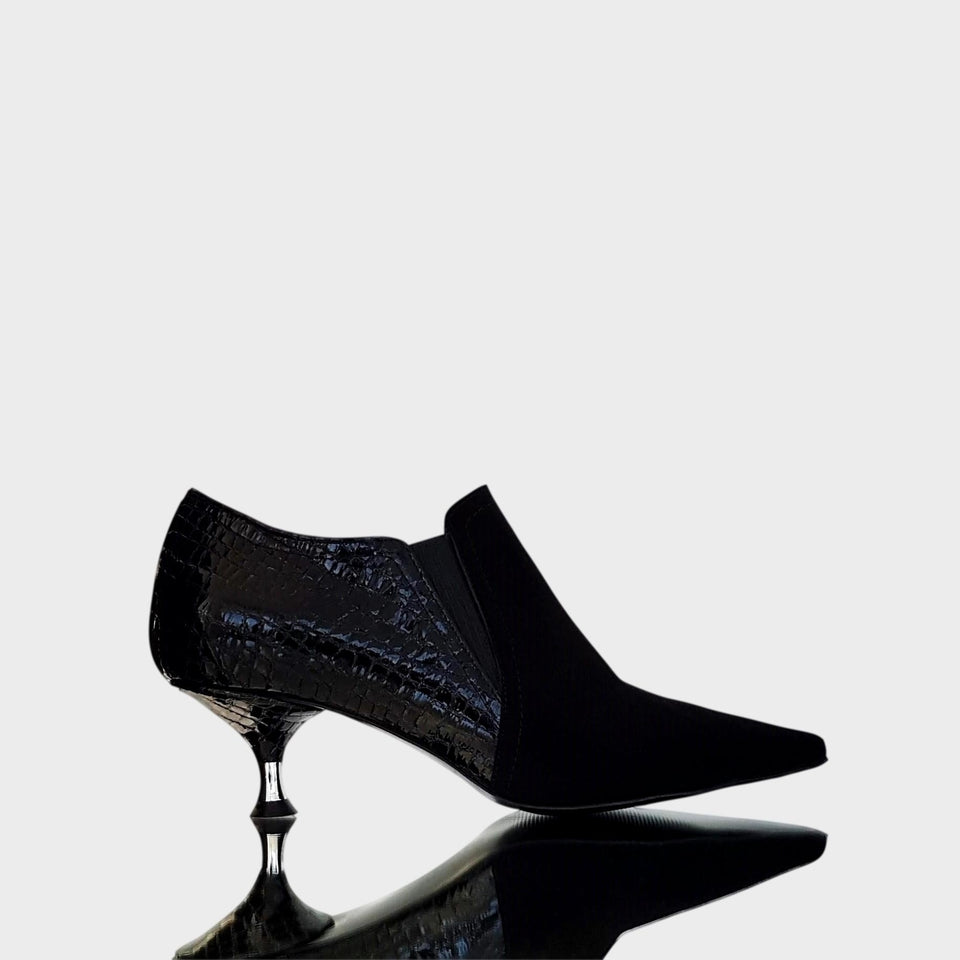 La chica de los stilettos Botas Bryony de Gamuza Negra con Taco 5 cm