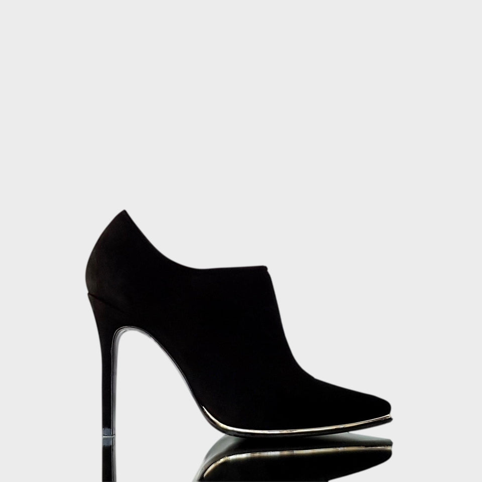 Botas Taco Aguja Botinetas Taco Bajo Bota Casual Botas De Cuero