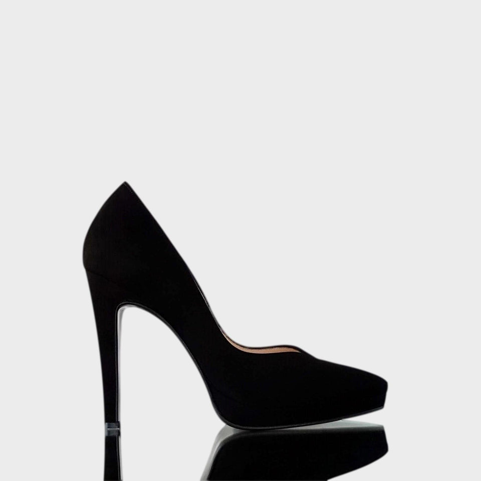 Stiletto hotsell negro plataforma