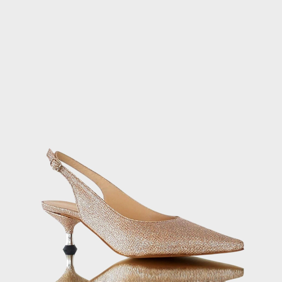 La chica de los stilettos Zapatos Laminados Amy Rose con Taco 5 cm Lateral